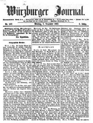 Würzburger Journal Montag 3. Dezember 1860