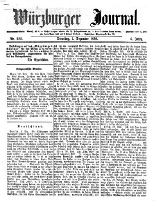 Würzburger Journal Dienstag 4. Dezember 1860