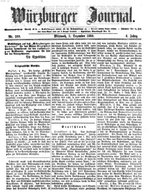 Würzburger Journal Mittwoch 5. Dezember 1860