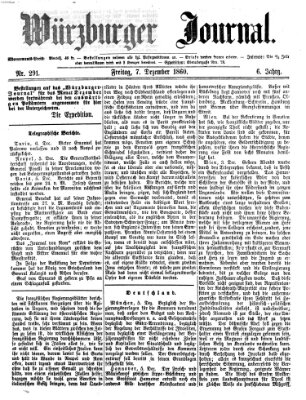 Würzburger Journal Freitag 7. Dezember 1860