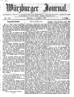 Würzburger Journal Samstag 8. Dezember 1860