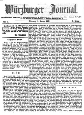 Würzburger Journal Mittwoch 2. Januar 1861