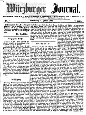 Würzburger Journal Donnerstag 3. Januar 1861