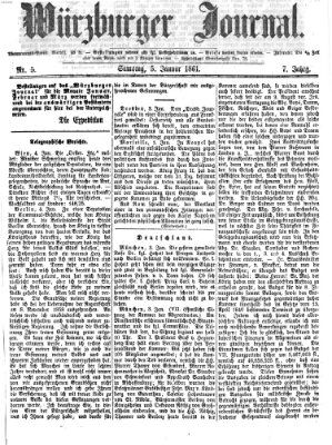 Würzburger Journal Samstag 5. Januar 1861