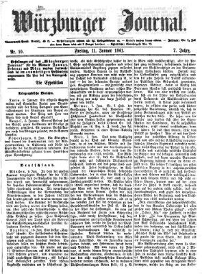 Würzburger Journal Freitag 11. Januar 1861