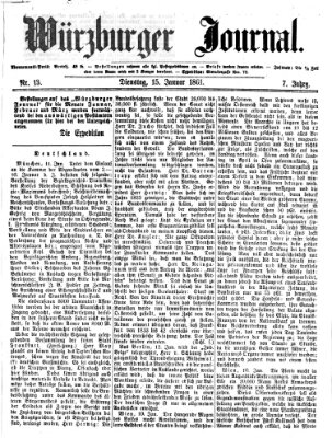 Würzburger Journal Dienstag 15. Januar 1861