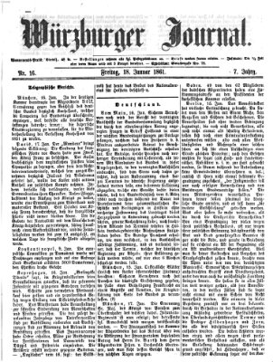 Würzburger Journal Freitag 18. Januar 1861