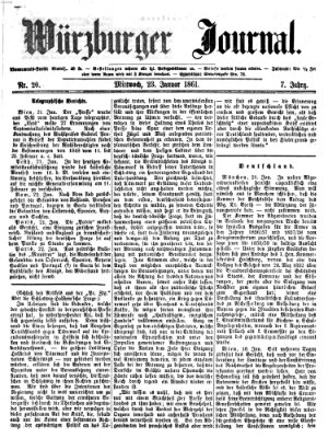 Würzburger Journal Mittwoch 23. Januar 1861