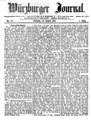 Würzburger Journal Dienstag 29. Januar 1861