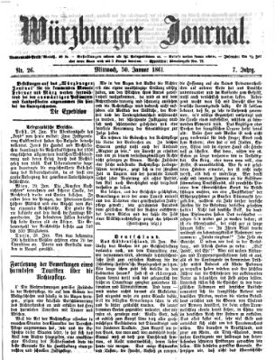 Würzburger Journal Mittwoch 30. Januar 1861