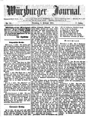 Würzburger Journal Dienstag 5. Februar 1861