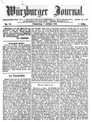 Würzburger Journal Donnerstag 7. Februar 1861