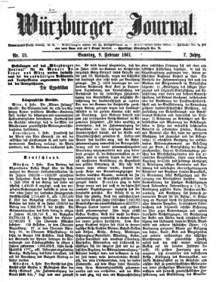 Würzburger Journal Samstag 9. Februar 1861