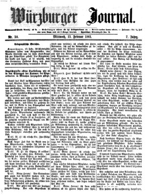 Würzburger Journal Mittwoch 13. Februar 1861