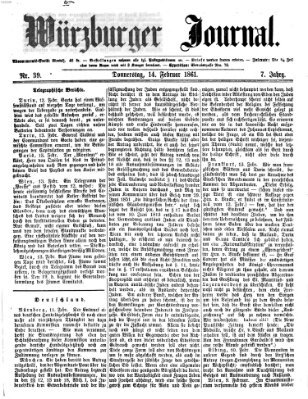 Würzburger Journal Donnerstag 14. Februar 1861