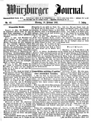 Würzburger Journal Montag 18. Februar 1861