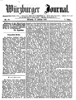 Würzburger Journal Mittwoch 27. Februar 1861