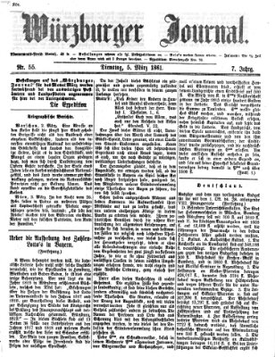 Würzburger Journal Dienstag 5. März 1861