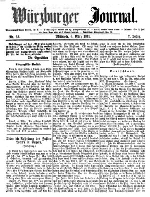 Würzburger Journal Mittwoch 6. März 1861