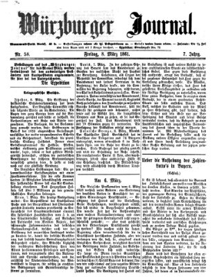 Würzburger Journal Freitag 8. März 1861