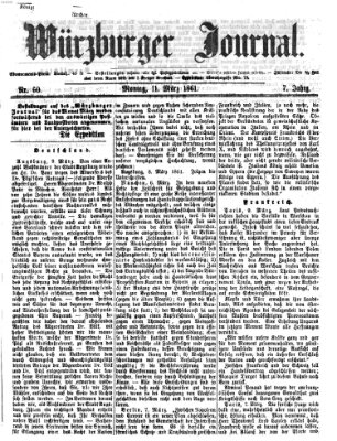 Würzburger Journal Montag 11. März 1861