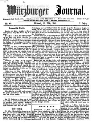 Würzburger Journal Mittwoch 20. März 1861