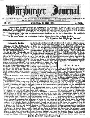 Würzburger Journal Donnerstag 21. März 1861