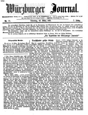 Würzburger Journal Dienstag 26. März 1861