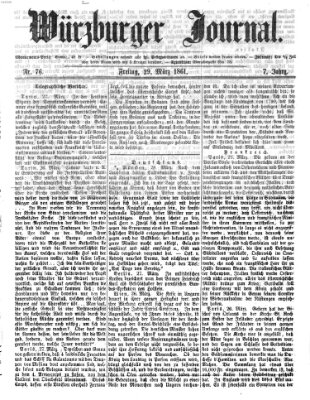 Würzburger Journal Freitag 29. März 1861