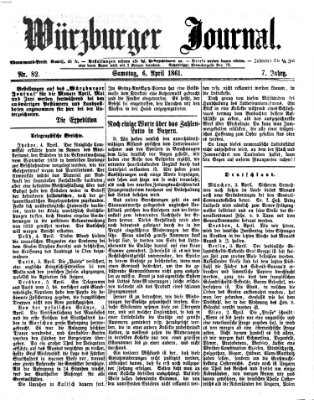 Würzburger Journal Samstag 6. April 1861