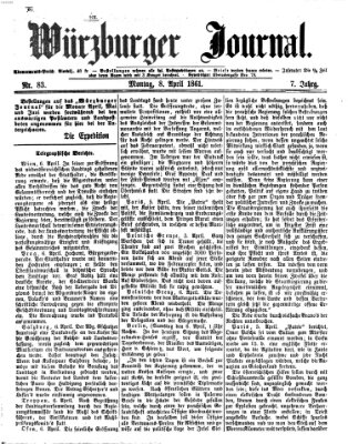 Würzburger Journal Montag 8. April 1861