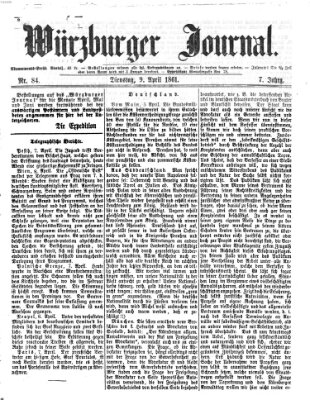 Würzburger Journal Dienstag 9. April 1861