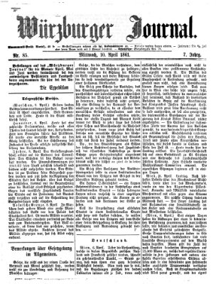 Würzburger Journal Mittwoch 10. April 1861