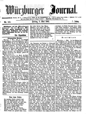 Würzburger Journal Freitag 3. Mai 1861