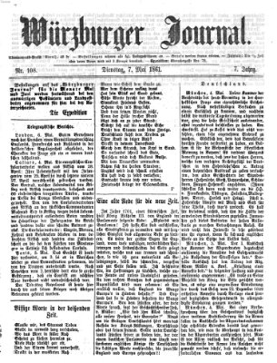 Würzburger Journal Dienstag 7. Mai 1861