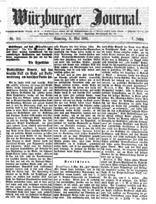 Würzburger Journal Samstag 11. Mai 1861