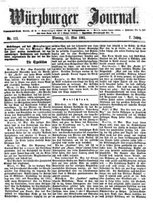 Würzburger Journal Montag 13. Mai 1861