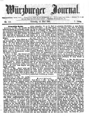 Würzburger Journal Dienstag 14. Mai 1861