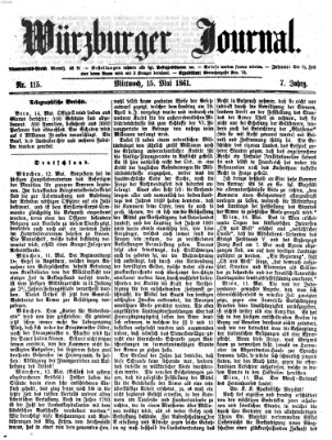 Würzburger Journal Mittwoch 15. Mai 1861