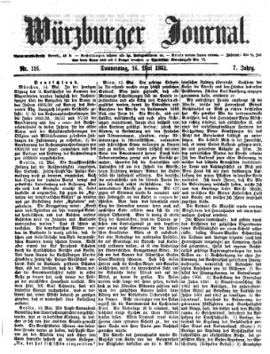 Würzburger Journal Donnerstag 16. Mai 1861