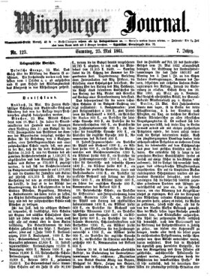 Würzburger Journal Samstag 25. Mai 1861