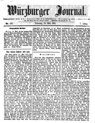 Würzburger Journal Dienstag 28. Mai 1861