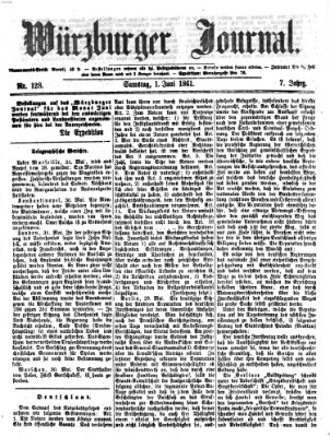 Würzburger Journal Samstag 1. Juni 1861