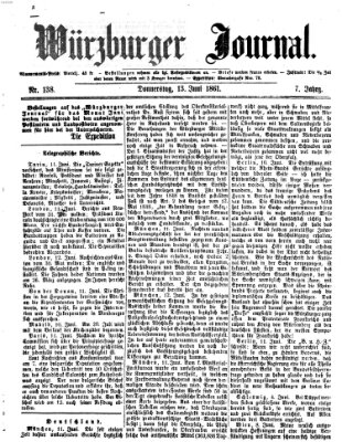 Würzburger Journal Donnerstag 13. Juni 1861