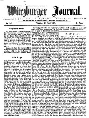 Würzburger Journal Dienstag 18. Juni 1861