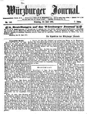 Würzburger Journal Samstag 22. Juni 1861