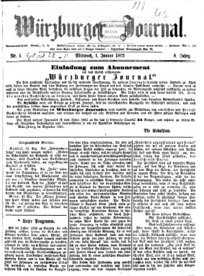 Würzburger Journal Mittwoch 1. Januar 1862