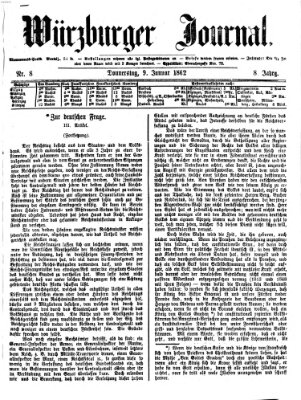 Würzburger Journal Donnerstag 9. Januar 1862