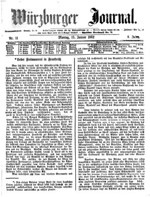 Würzburger Journal Montag 13. Januar 1862