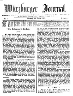 Würzburger Journal Mittwoch 15. Januar 1862